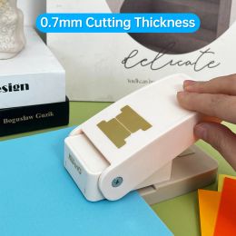 Punch KWtrio BQJ04 Tab Punch Looseleaf Separator DIY Index Sticker Label Puncher Divider Paper Punch Machine for Crafts Bookmark