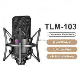 Microphones TLM-103 Canon condenser microphone professional super aerobic used for recording podcast voice through streaming home studiosQ