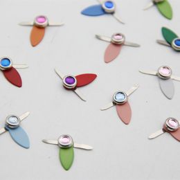 New Mix Colour Metal Crystal Brads Rotating Buttons For DIY Album Frame Decor Craft Scrapbooking Embellishment Fastener 60pcs/Lot