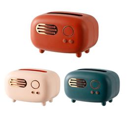 Cute Creative Radio Shaped Pumping Tissue Box Paper Holder Napkins Case Home Small Items Organizer Desktop Decoration Boxes 6767266