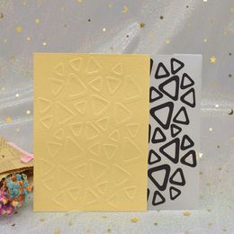 Geometric Triangle Pattern 3D Embossing Folders for DIY Scrapbooking Paper Card Making Plastic Embossing Template Stencil