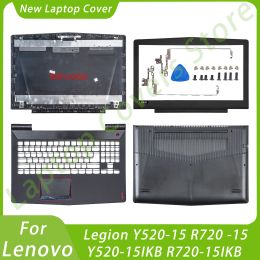 Cases LCD Back Cover For Lenovo Legion Y52015 R72015 Y52015IKB R72015IKB Front Bezel Palmrest Bottom Hinges Laptop Part Replace