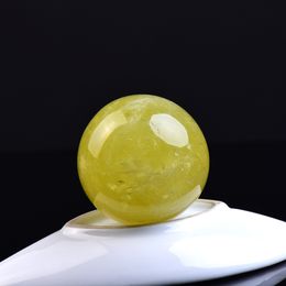 1PC Natural Citrine Ball Polished Globe Massaging Ball Reiki Crystal Healing Stone Home Decor Exquisite Collect Souvenirs Gift