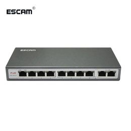 10-Port POE Switch for Powering POE IP Cameras and Wireless AP in CCTV System with NVR POE Power Supply Adapter