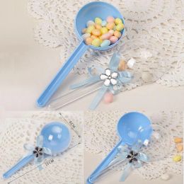 12pcs Lollipop Transparent Candy Boxes Plastic Sweets Container for Wedding Favors Baby Shower Birthday Party Gifts