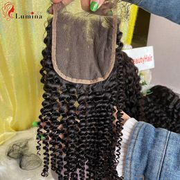 Brazilian Kinky Curly Lace Frontal Free Part Natural Black Colour 100% Remy Human Hair Kinky Curly Lace Closure 8-22inches