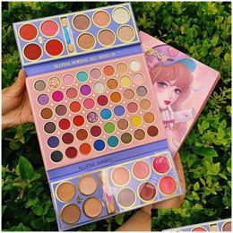 Makeup Sets Shadow 68 Colors 3 Pages Book Style Matte Eyeshadow Palette With Puff Sticks Shimmer B Eye Pigment Highlight For Face Diy Oturf