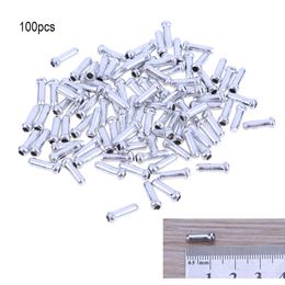 100-500PCS Silver Aluminium Alloy Bike Cable End Cap Tips Brake Derailleur Shifter Inner Wire Ferrules Bike Crimps Cycling Tool