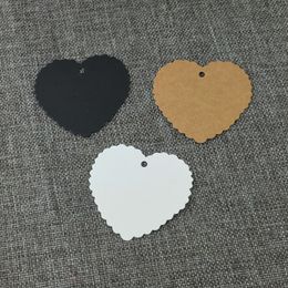 Kraft Paper Label Hang Tags For Clothing Paper Hang Tags Luggage Mark Paper Hang Tags Note Love Heart Shape Blank 200Pcs/Lot