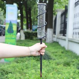 45cm Spiral Rain Gauge Garden Glass Rain Water Metre Measuring Decor Plastic Rain Gauge Tube Accurate Measurement