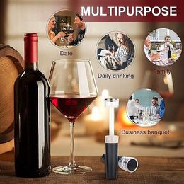 Vacuum Wine Bottle Stopper, Reusable Wine Bottle Stoppers, Built-in Vacuum Pump, Leakproof Wine Bottle Sealer, Silicone Caps