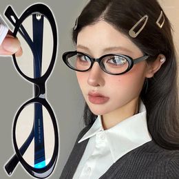 Sunglasses Retro Oval Glasses Women Girls Y2K Red Green Frame Eyewear Decorative Computer Anti-blue Eyeglasses Goggles