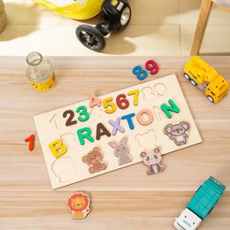 Personalised Name Puzzle Customised Nordic Wooden Puzzle Toys for Toddlers Gifts for Babies Boy &Girl