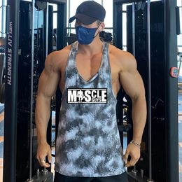 Mens Tank Tops Summer Sleeveless shirt Camouflage Vest Gym Fitness Clothing Male Bodybuilding Tank Tops Slim Fit Workout Clothes 240328