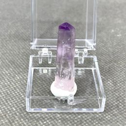 NEW! 100% Natural Rare Mexico Cruz amethyst mineral Single crystal stone and crystal Quartz Crystal Cluster box size 3.4 cm