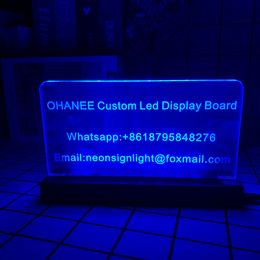 Desk Led Panel Sign Projector for Phone Repair Car KTV Shop Stand-up Menu Price List Display Board Light Advertising Screen