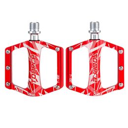 1Pair Mountain Bike Pedals Aluminium Alloy Bicycle Platform Flat Ultralight Pedals Cycling Parts Accessories