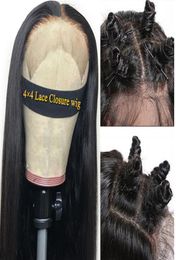 Parrucche per capelli umani in pizzo frontale parrucche per capelli umani 44 chiusura in pizzo parrucca brasiliana dritta parrucca per donne nere Fairgreat Lace Frontal1384652