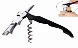 Metal MultiFunction DoubleHinged Corkscrews Waiters Bottle Wine Cap Opener1257403