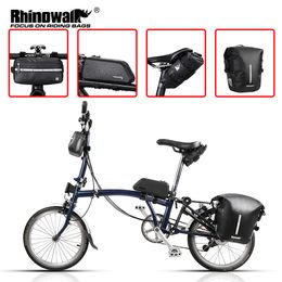 Rhinowalk Bike Bag Set 7-10L Bike Pannier Bag Bicycle Handlebar Top Tube Frame Bag Travel MTB Road Cycling Tool Bag For Brompton