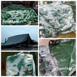 Thick 0.4mm PVC Coated Banner Tarpaulin Truck Canopy Camo Rainproof Cloth Shade Sail Dog House Waterproof Cloth Outdoor Awning