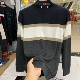 Men's T Shirts Tail Goods Long Sleeves Micro-Elastic Casual Knitting Withdraw Label-Cut