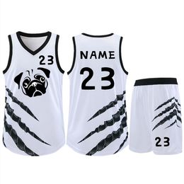 Youth Print Basketball Jersey Set Women Men Basketball Uniform Shooting Training Suit Basketball Shirt Shorts Sports Clothing