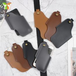 Men Phone Carrier Belt Hip Pouch Hanging Waist Bag Holster Wallet PU Leather Carrying Case Mini Travel Messager Pack