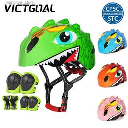 Cycling Helmets VICTGOAL Kids Bicyc Helmet Child Sports Safety Cycling Protection Knee Elbow Pad Sets Balance Bike Rolr Skating Helmet Guard L48