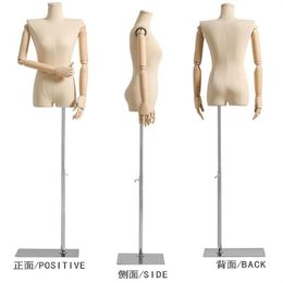 Female No Arm Mannequin Body, Universal Wheel Base, Flat Shoulder Jewelry, Flexible Women,Adjustable Rack,Doll C840, Two Style