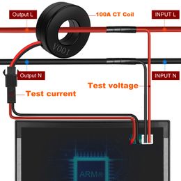 AC50-300V 100A 2.4" Digital power wattmeter indicator Energy Ammeter current Amps Volt tester detector