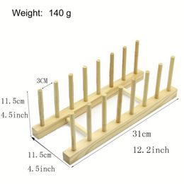 Layer Bamboo Dish Rack Drainboard Drying Drainer Storage Holder Stand Kitchen Cabinet Organiser for Dish/ Plate/ Bowl/ Cup