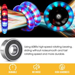 Good Quality 2pcs 100mm Scooter Wheesl LED Flash Light Up Scooter Wheels for Mini Scooter with 2 ABEC-9 Bearing