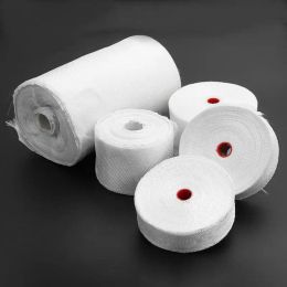 1 rolls of white Fibreglass cloth tape, Fibreglass plain weave seams, high strength, high temperature resistance