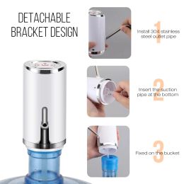 Electric Water Bottle Dispenser Water Pump for Bottle 19 Litres Automatic Kitchen Bottle Tap Dispenser Drinking USB Rechargeable