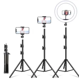 Tripods 1/4 Screw Head Universal Tripod Aluminum Selfie Lamp Stand Mobile Phone Video Live Digital Camera Photography Ring Light Tripods