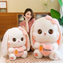 Wholesale 40cm Heart hugging Rabbit Plush Toys Large Dropped Ear Rabbit Doll Doll Girl Sleeping Pillow Doll