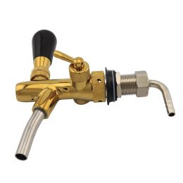 Flow Control Beer Faucet Short Shank Bronze Chrome Plating Draft Beer Dispenser Tap for Home Bar Bridge Restaurants Brewing Tool