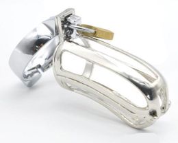 Latest Medium Male Stainless Steel Strip Type Cock Cage Belt Device Penis Ring Adult BDSM Product Sex Toy8080373