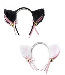 Beautiful Masquerade Halloween Cat Ears Headband hairpin Cosplay Anime Party Costume Bow Tie Bell Headwear Headbands3034633