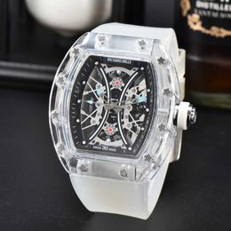 Luxury Designer Watch Mechanical Watches Transparent Shell Wine Barrel Tiger Head Hollow Out Trend Unisex Automatic Wristwatch