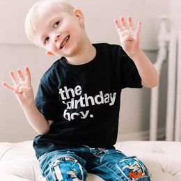 T-shirts Birthday Boy Kids Boys T-shirt for Birthday Summer Children Clothing Funny T Shirt Family Party Clothes Children Birthday Wear 240410