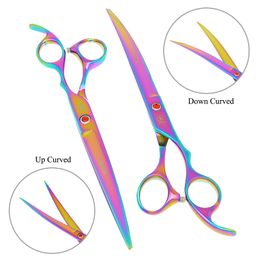 8 inch Meisha Professional Dog Grooming Kit Pet Straight Curved Cutting scissors Groomer Thinning Shears Animals Clipper B0051A