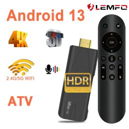 Box LEMFO TV Stick Android 13 ATV With TV App 4K 3D TV Box 2.4G&5G Voice Assistant Control Media Player TV Receiver Set Top Box