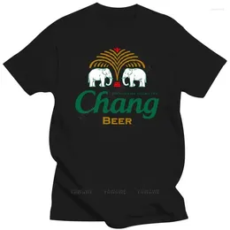 Men's Polos Fashion Teeshirt Chang Beer Thai Drink T Shirt Singha Lao Leo Tiger Carabow Bali Gift From US Male Short Sleeve Top