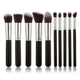 YSDO 10 pcs Makeup brush Kit powder brush holder Soft Brush Tools Kit Eye Liner Soft natural-synthetic HairBeauty Brushes Kit