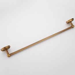 40/50cm Wall Mounted Towel Holder Antique Brass Bathroom Single Pole Bar Towel Clothes Hanger Shelf Storage Rack Bath Hardware