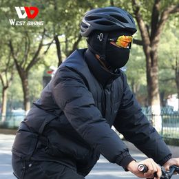 WEST BIKING Winter Cycling Cap Warm Windproof Face Cover Outdoor Sport Balaclava Run Ski Bike Motorcycle Cycling Helmet Liner