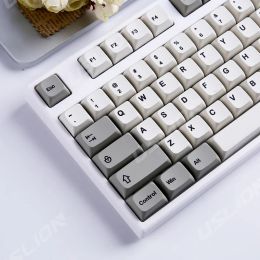 Accessories 122 Keys Keycap PBT keycaps XDA Profile Personalised Minimalist White Grey Simple Keycap For Mechanical Keyboard MX Switch