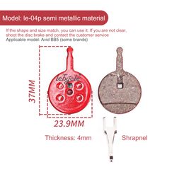 1Set Semi-Metallic Bicycle Brake Pads Durable Wear-Resistant Quiet Bike Disc Brake Pad Avid BB5 Bolids NV5 Cycling Accessories